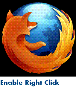 enable right click in firefox