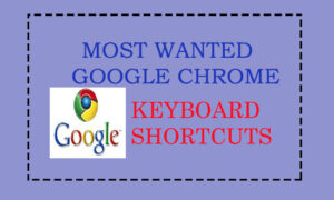Google Chrome keyboard shortcuts