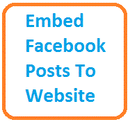embed facebook post to website