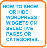 show or hide wordpress widgets on certain pages or categories