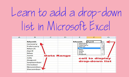 create drop-down list in excel