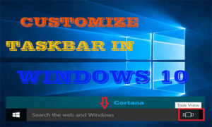 customize taskbar in windows 10