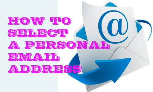 select personal email address