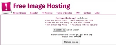 free image hosting of your photos