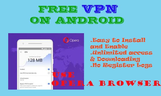 Opera free VPN Browsers for android