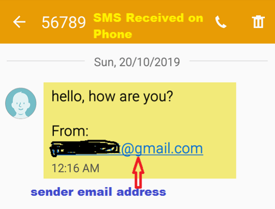 free sms received from Gmail Account