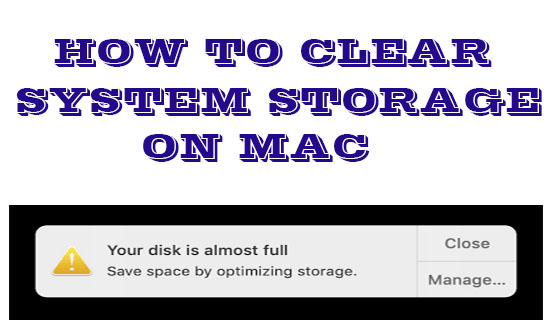 clear system storage on MAC
