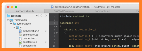 TextMate editor for Mac TextMate Mac editor multiple caret support in code editing