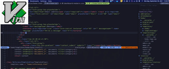 Vim screenbased text editor program for Mac Vim Mac terminal-based code editor showing keyboard navigation