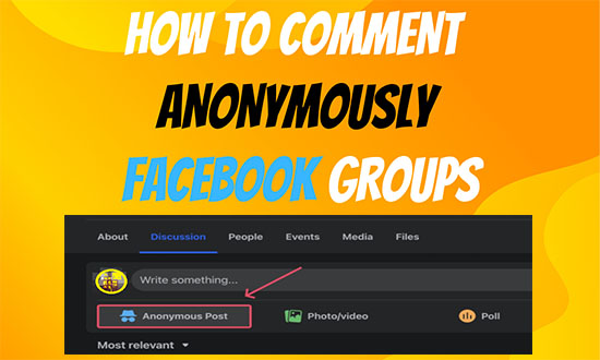 how to comment anonymously in facebook groups