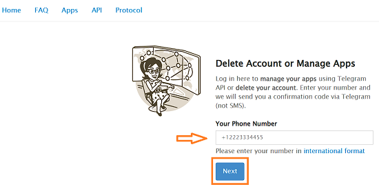 Deactivate Telegram Account Manually
