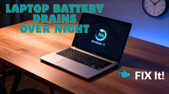 laptop battery drains over night